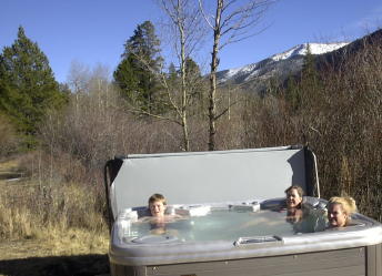 the hot tub is always available