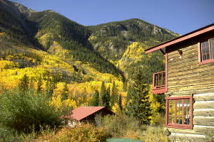 The Lodge cabin decked out for fall